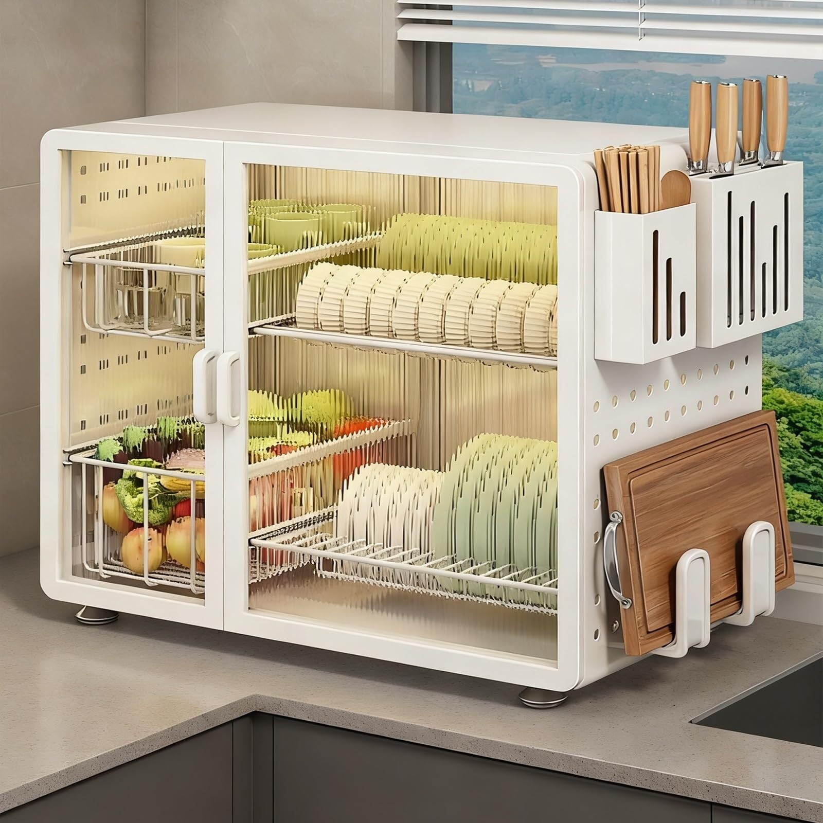 Countertop Dish Drying Rack Over the Sink 2 Tier Dish Racks dish drainer