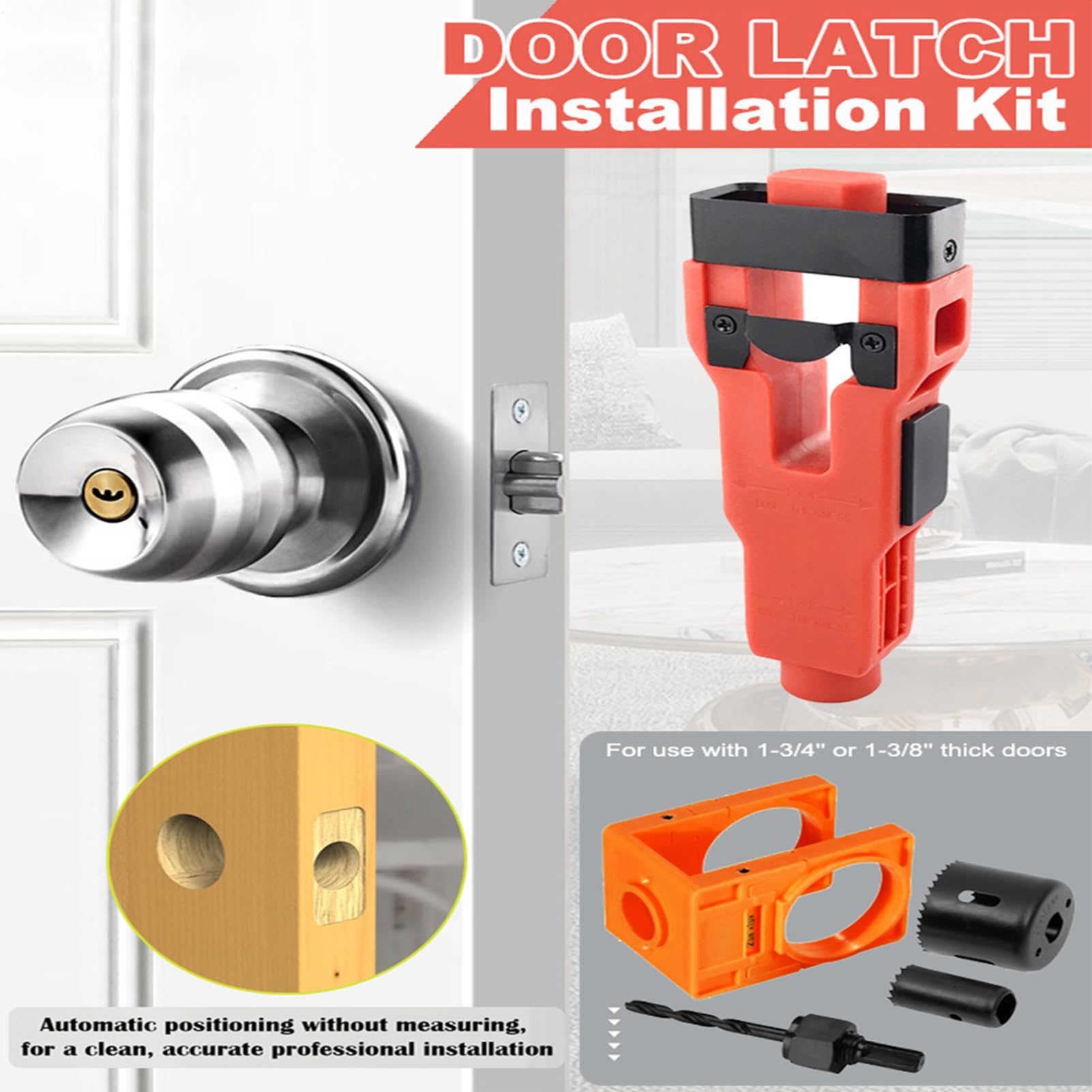 Kit Installazione Serratura Porta Ricambi Serrature Catenacci Bulloni | Dima Per Porte Strumenti E Elettrici Per Riparazioni Di Porte Interne, Esterne, Casa, Cucina E Finestre