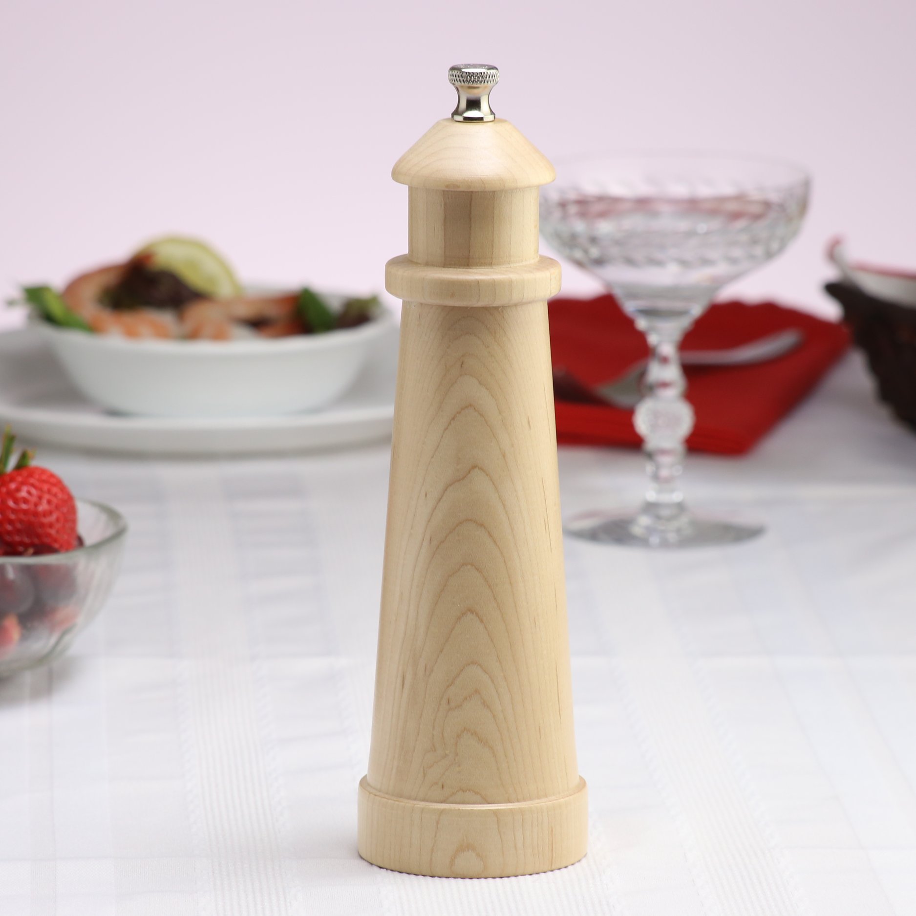 Visol Yucatan Stainless Steel Pepper Mill and Grinder, 8-Inch, Silver