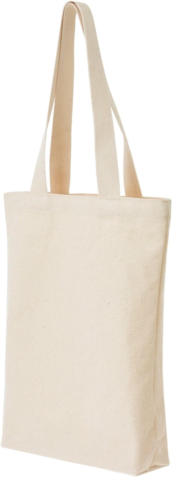 WITHMOONS Natural Cotton Canvas Tote Bag Grocery Bags Reusable Small EB003 (Ivory)