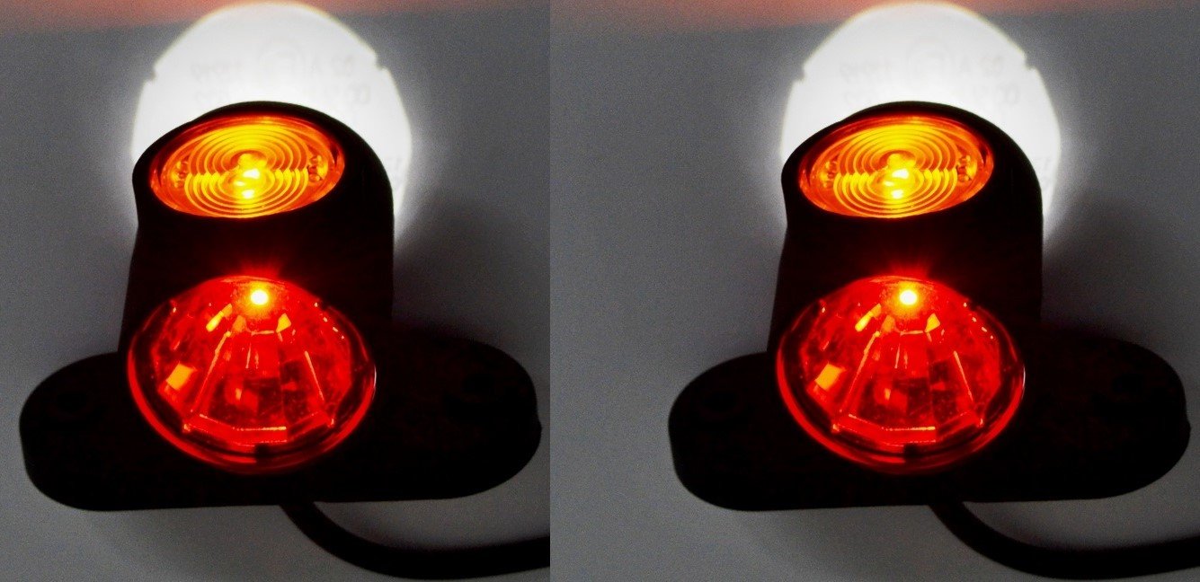 20pcs 24V Led-Type Rosso Indicatore Laterale Faro Camion Rimorchio - Foto 12