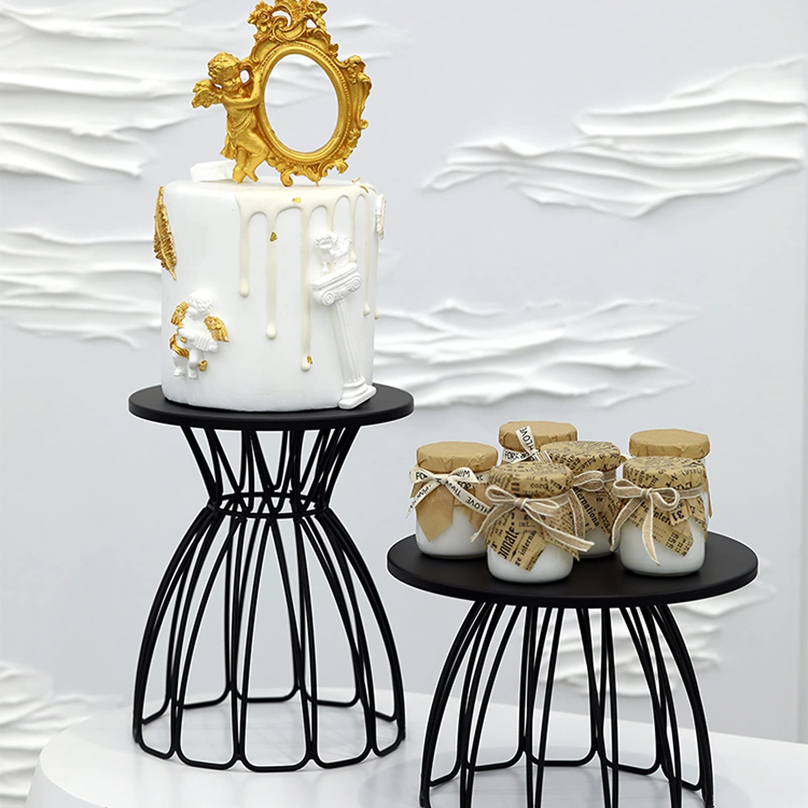 Présentoir à Gâteau Stand de gâteau en fer forgé Stand Creative Dessert Stand Multi-Couleur Présentoir Pâtisserie Pâtisserie Passserie pour mariages, anniversaire Stand de Gâteaux