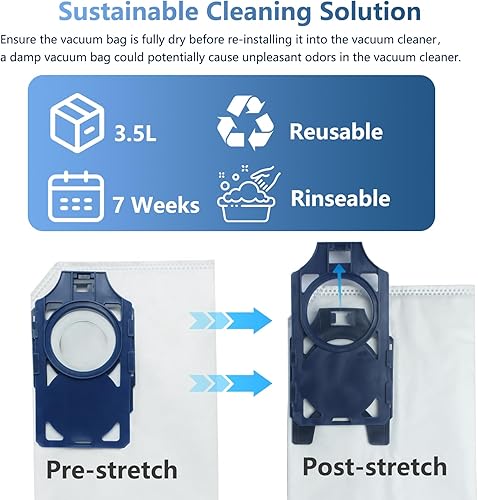 Miniatura 4 de Paquete de 10 bolsas de repuesto R30D HEPA para Riccar Brilliance R30D, R30P, R30PET y Simplicity Synchrony S30D, S30P, S30PET, RNHC-6SNH-6,