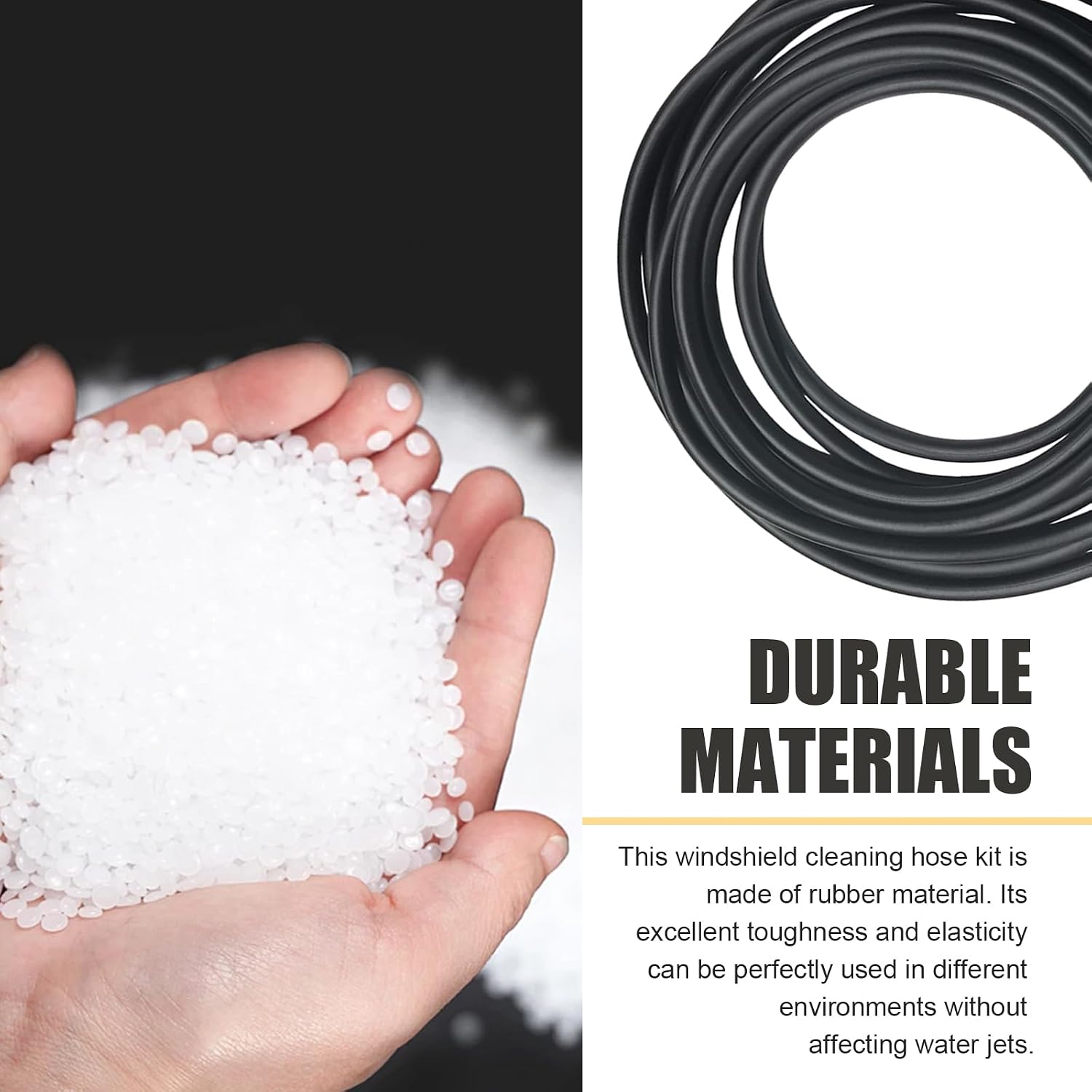 MLY 30PCS Car Windshield Washer Hose Kit, 13 Ft Washer Fluid Hose, Flexible 3-Type Connectors T-type Y-type & I-type Hose Connectors, Universal Windshield Washer Nozzle Accessories for Cars (Black)