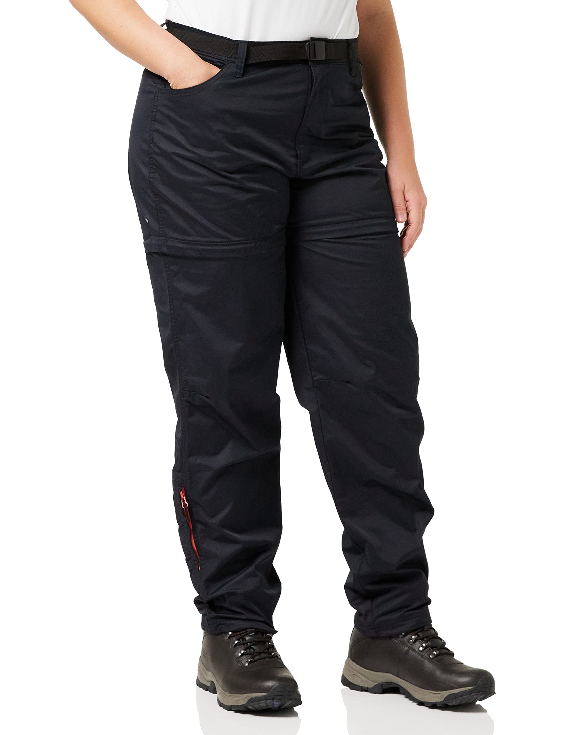 Wrangler Womens Packable ZIPOFF Pant Packable ZIPOFF Pant, Black, W29 / L30