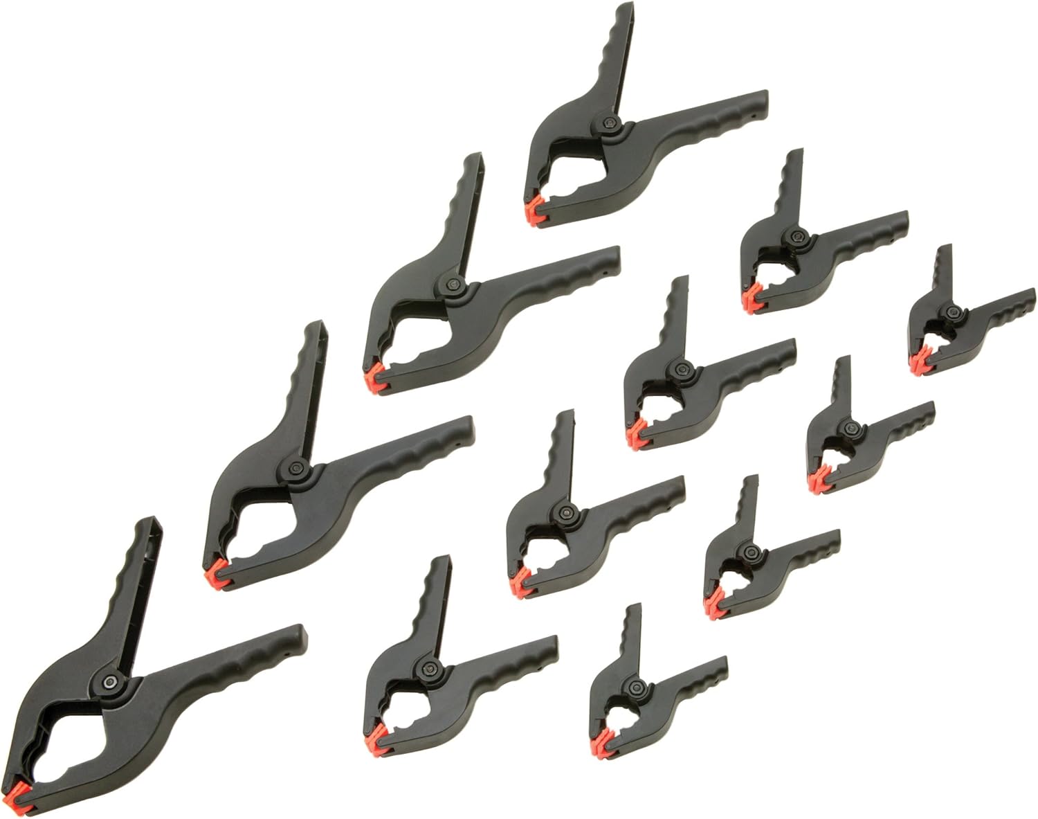 Woodstock D4129 Spring Clamp Set, 12Piece Woodworking Clamps Set