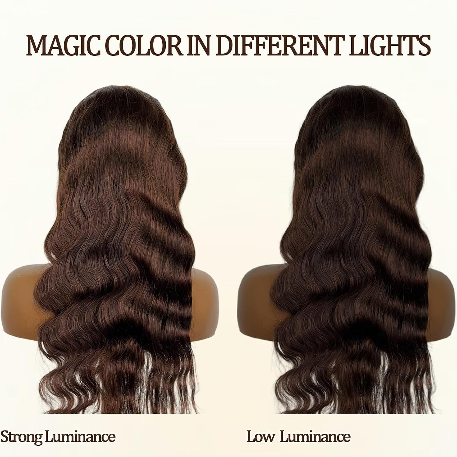 SENSAIRUITE 13x4 Body Wave Lace Front Wigs Human Hair Chocolate Brown 180 Density HD Transparent Glueless Wigs Pre Plucked 18 Inches Human Hair