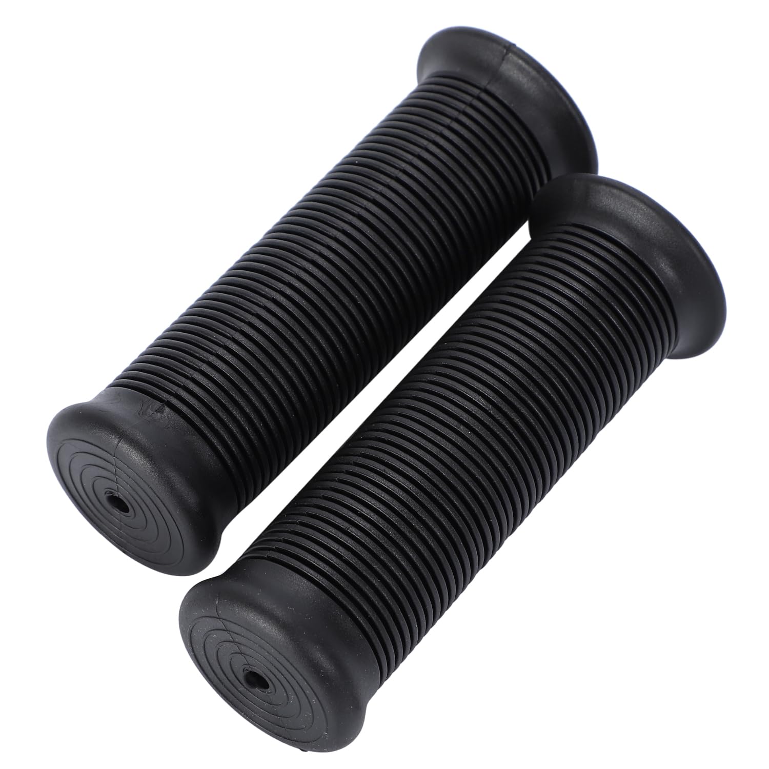 Nakira Motorcycle Rubber Grip 7/8in 22.2mm Non-Piercing Universal Black D Type