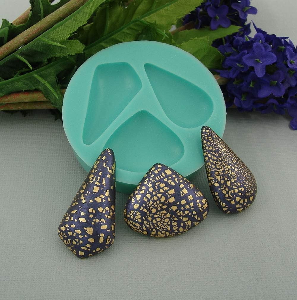 Findings Stop Brand Silicon Mold Cabochons Irregular Shape Stones Jewelry Making Resin Polymer Clay(3cabochons).