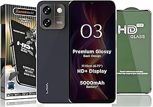 FAIYER BEAT ® Premium Tempered Glass forLAVA O3 (HD+ glass, Pack of 1) Full Screen Coverage high definition Screen Protector Guard (LAVA O3)