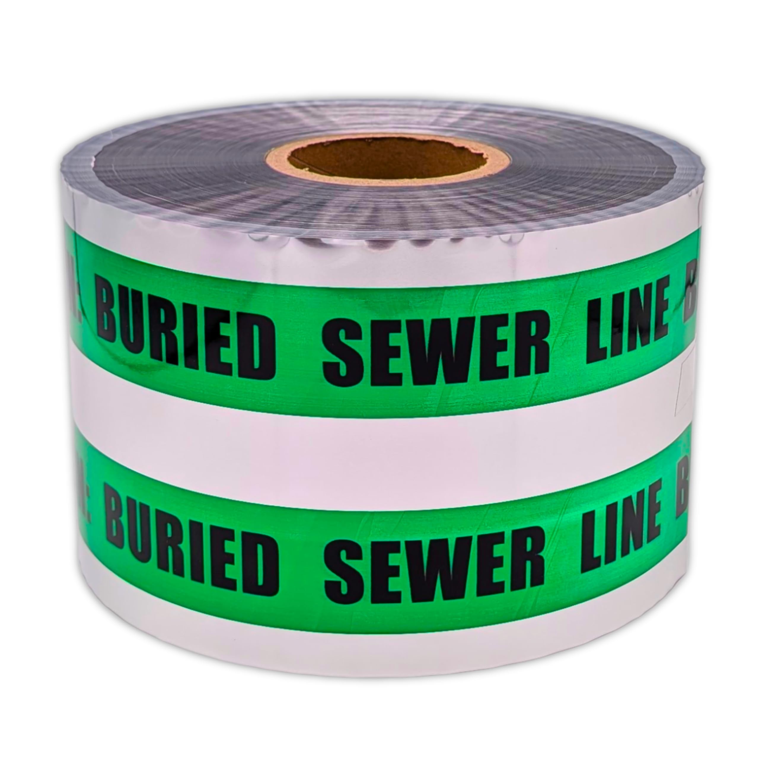 ACE Supply Detectable Underground Sewer Line Tape - Detectable Underground Tape - 6 Inch x 1000 Ft Length, 5 Mil - Buried Sewer Line Locator & Utility