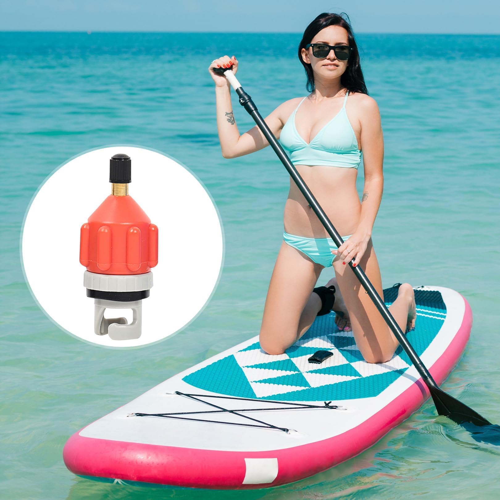 xianshi Sup Accessori,Sup Adapter per compressore, Board Paddle Paddle Pompa Stand Up,Gonfiabile per barca gonfiabile, adattatore per pompa gonfiabile, adattatore per pompa sup