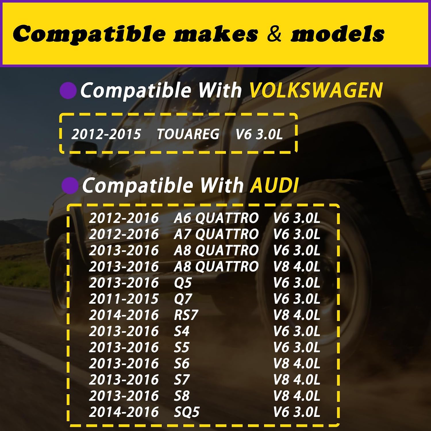 2pcs Engine Variable Valve Timing VVT Solenoid Compatible with Audi Q5 Q7 A6 A7 A8 Quattro SQ5 S4 S5 S6 S7 Fit for Volkswagen Touareg V6 3.0L V8 4.0L 11 12 13 14 15 16 Replaces 06E109257AC 06E109257M