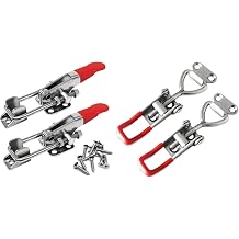 Toggle Latch Clamp 4001-2pcs & 40323-2pcs with 12pcs Screw,Full 304 Stainless Steel Toggle Latch