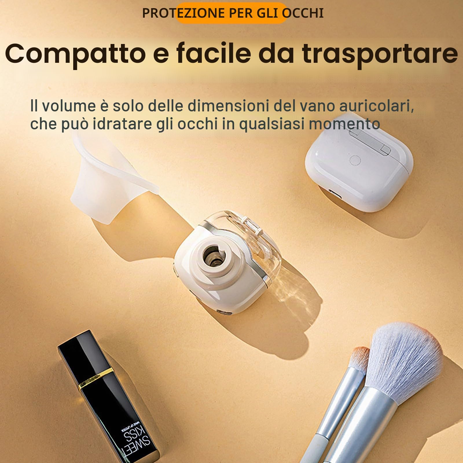 Johncase Mini vaporizzatore riscaldante per occhi, portatile, allevia gli occhi secchi e i porgeletti