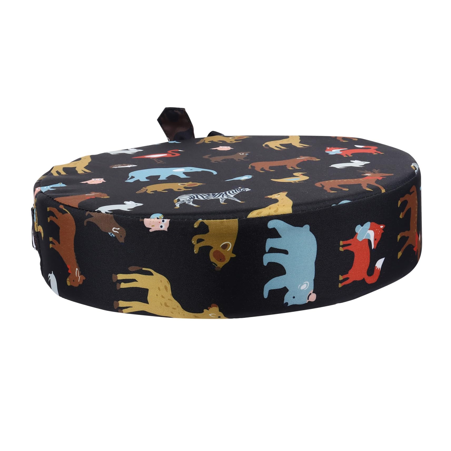 Toyvian Cojín Elevador de Asiento Infantil Redondo Negro 1 Pieza | Algodón y Espuma, Base Antideslizante, Fácil Limpieza, para Silla y Comedor