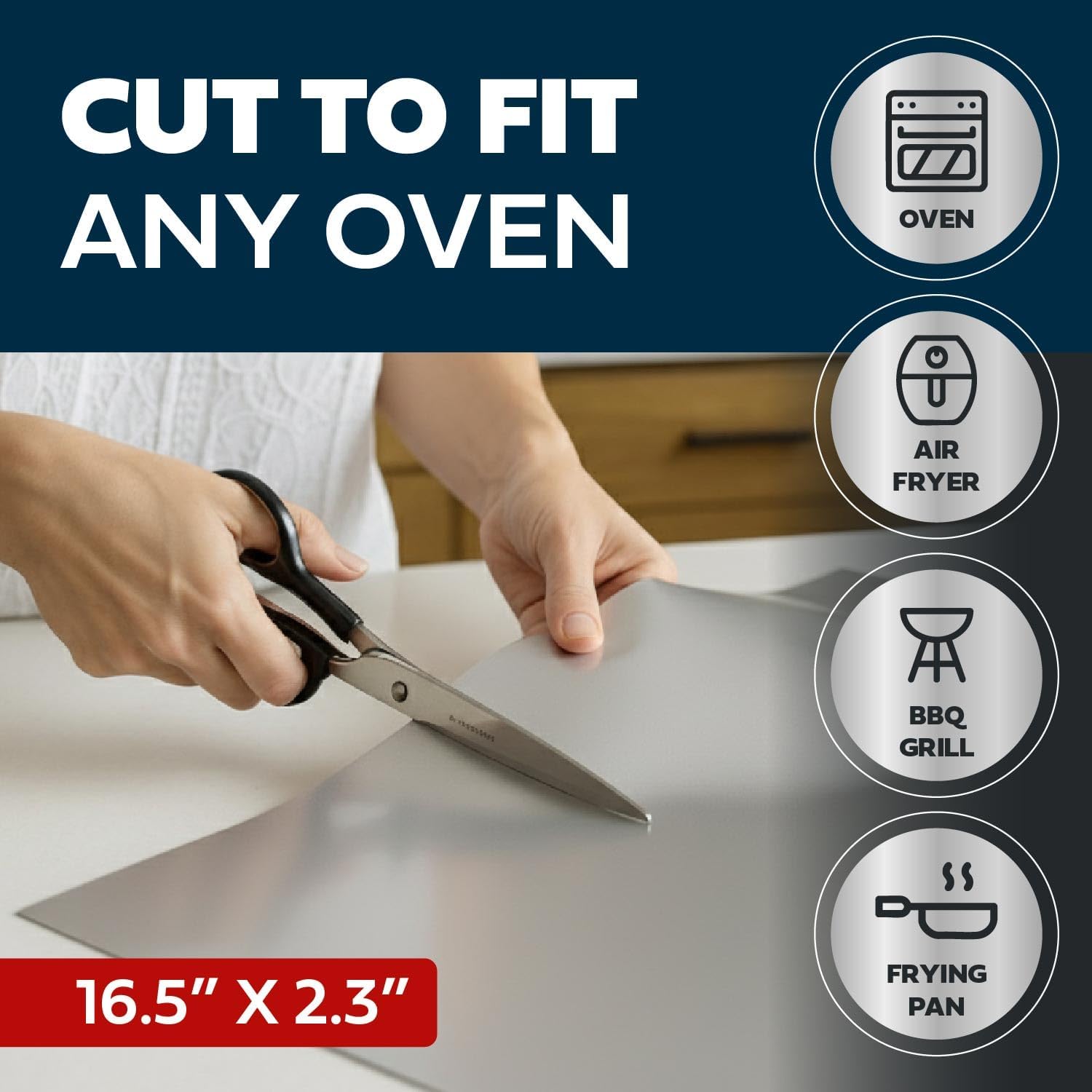 Cooks Innovations Non-Stick Oven Protector Mat - 2 Heavy Duty Nonstick Oven Rack Liners to Protect Convection, Electric, Gas, & Microwave Ovens - BPA & PFOA Free Heat Resistant Baking Mat