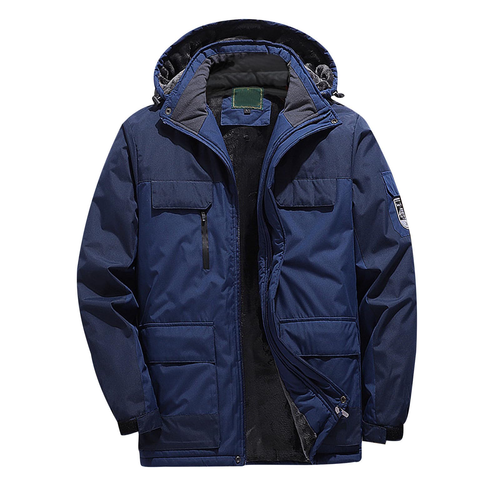 Generico Giacca da Sci Invernale da Uomo Taglie Forti, Giacca Calda in Lana, Tuta da Trekking all'aperto, 5XL 9XL Giacconi Invernali Eleganti