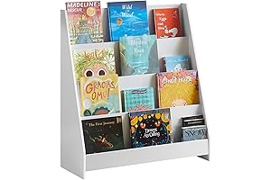 Haotian SoBuy White 4-Tier Children's Bookcase: Store and Display with Style