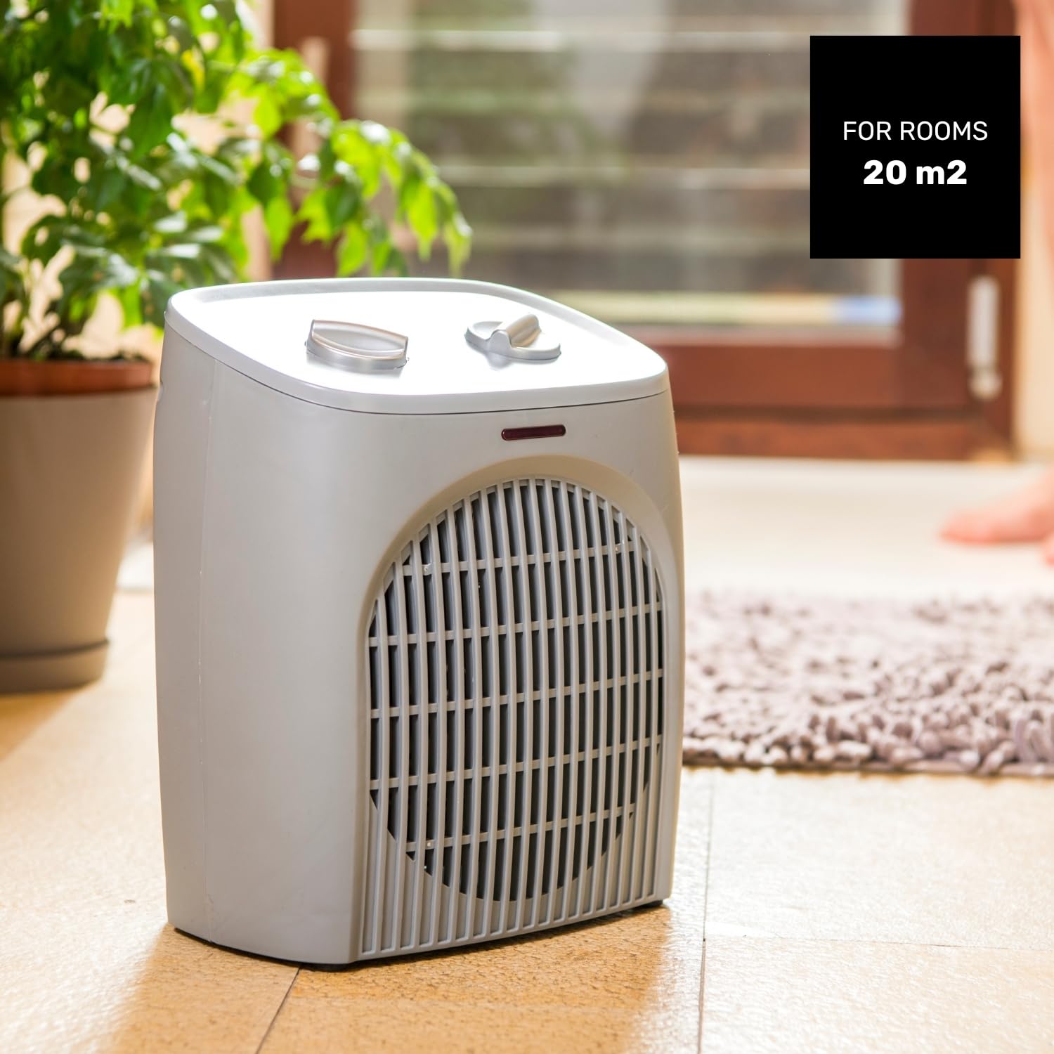 Taurus Tropicano 2100 IP kompaktowa nagrzewnica 2000 W, 2 intensywności ciepła, termostat, szara
