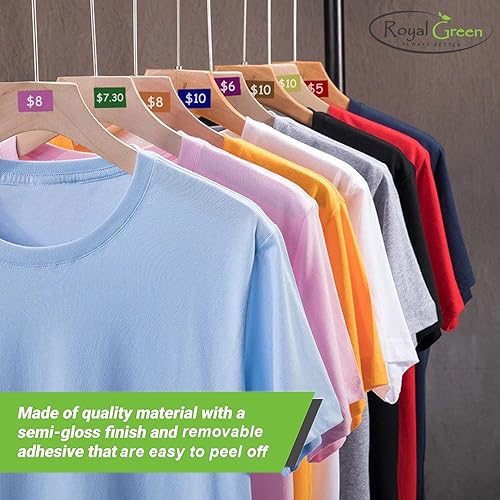 Miniatura 4 de Royal Green Etiquetas adhesivas de precio de 1 pulgada x 58 pulgadas, etiqueta rectangular extraíble en rojo (1.004in x 0.630in), paquete de 1375