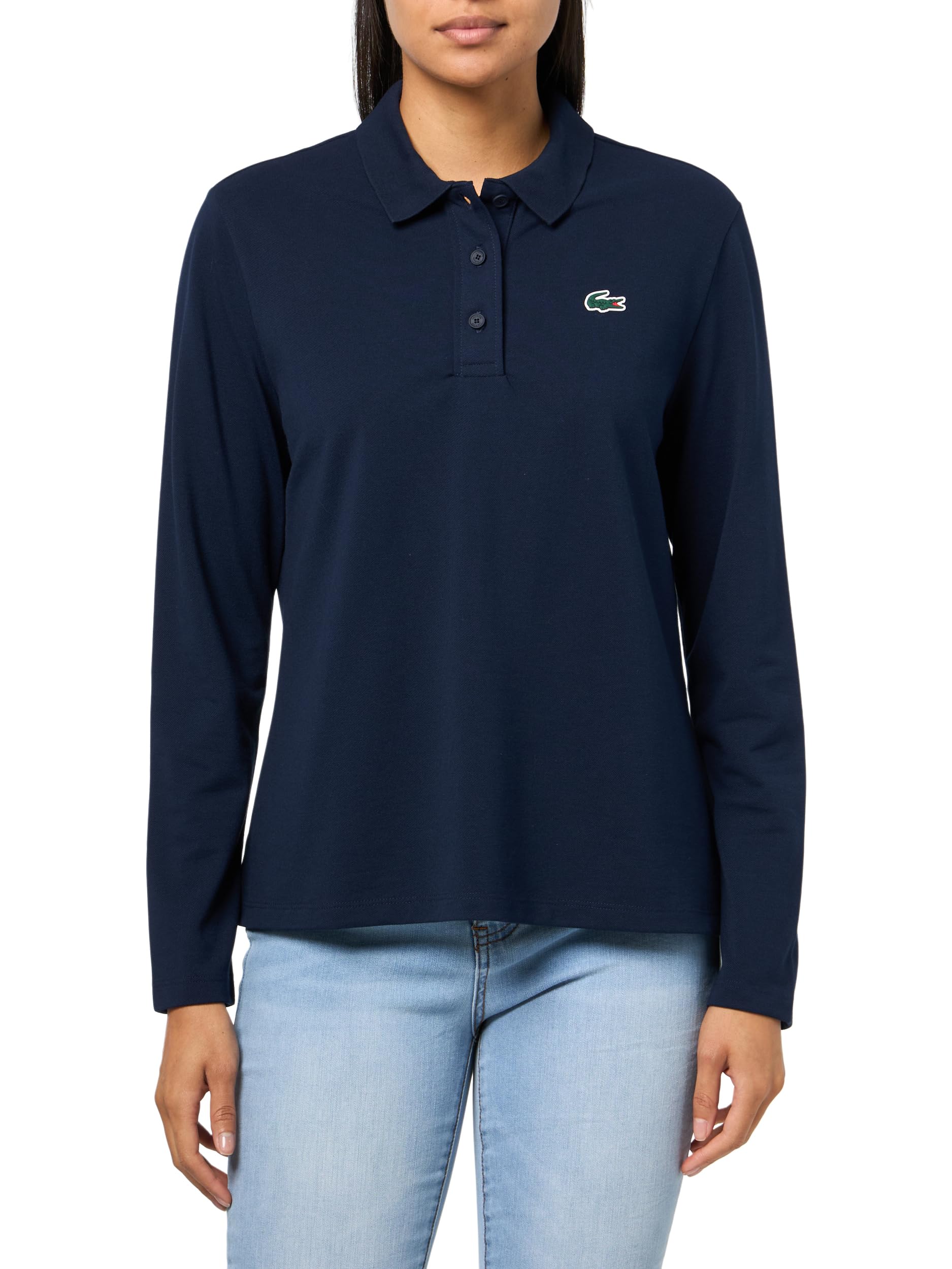 

                                                    Lacoste Women's Long Sleeve Golf Polo, Navy Blue, 
