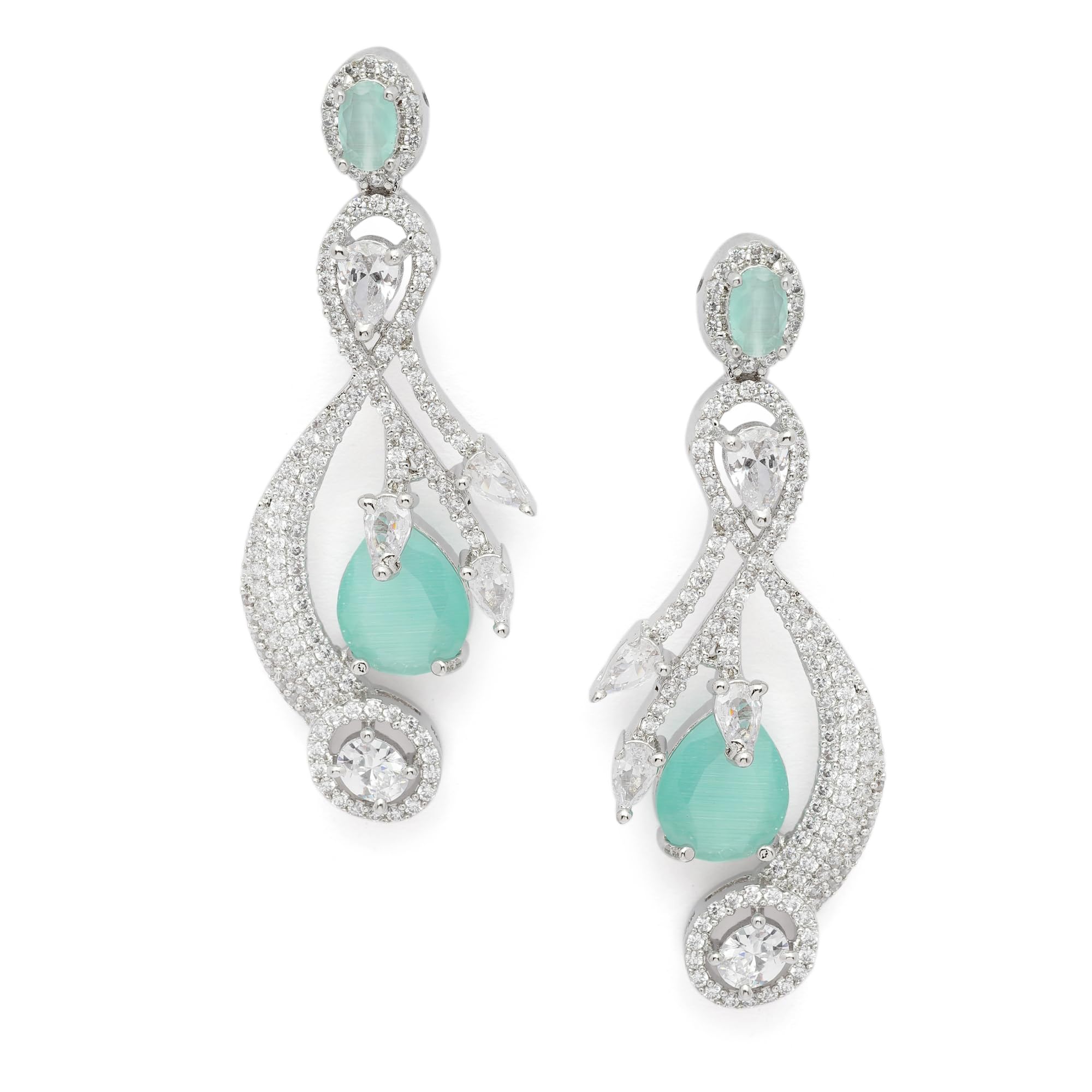See full amazon price history chart for ZENEME Rhodium-Plated American Diamond Studded Quirky Shaped Handcrafted Drop Earrings For Girls and Women (Sea Green) ZENEME Rhodium-Plated American Diamond Studded Quirky Shaped Handcrafted Drop Earrings For Girls and Women (Sea Green) (B0CG99FJGX) Amazon Price History, Amazon Price Tracker