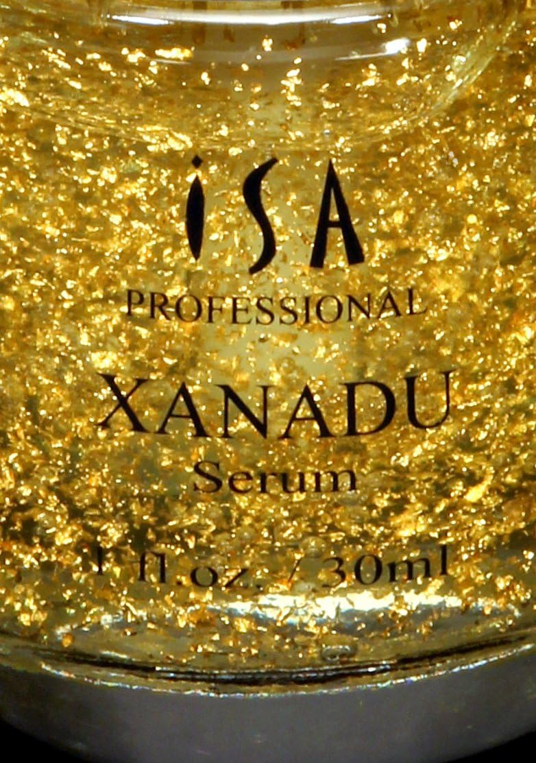 XANADU 24K Gold Vitamin C Serum Makeup Primer Hyaluronic Acid Vitamin E Rose Moisturizer and Foundation Primer by ISA Professional