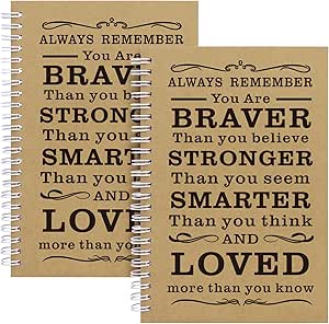Amazon.com : JOHSBYD Spiral Notebook Journal, 2 Pcs Hardcover Spiral ...
