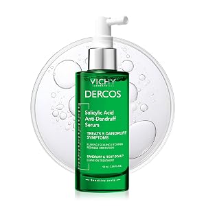 Dercos Salicylic Acid Anti-Dandruff Treatment Scalp Treatment Targets Dandruff Symptoms Leaves Head Feeling Hydrated Soothed Serum Provides Flake