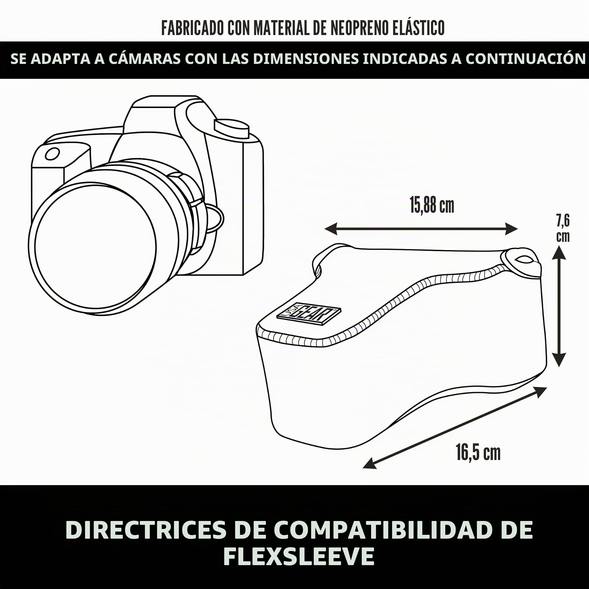 USA Gear Funda para Cámara SLR - Estuche Compacto Acolchado de Neopreno para DSLR con Bolsillo con Cierre para Accesorios y Trabilla para Cinturón