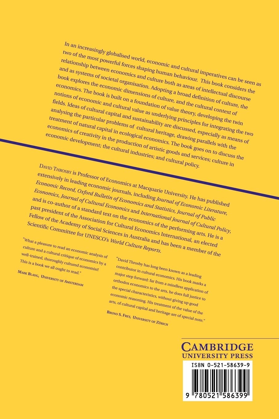 Economics and Culture