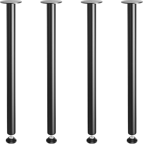 Miniatura 11 de VEVOR Patas de escritorio ajustables de 30 pulgadas, patas de acero reforzado para muebles de mesa de oficina, juego de 4 para bricolaje, capacidad