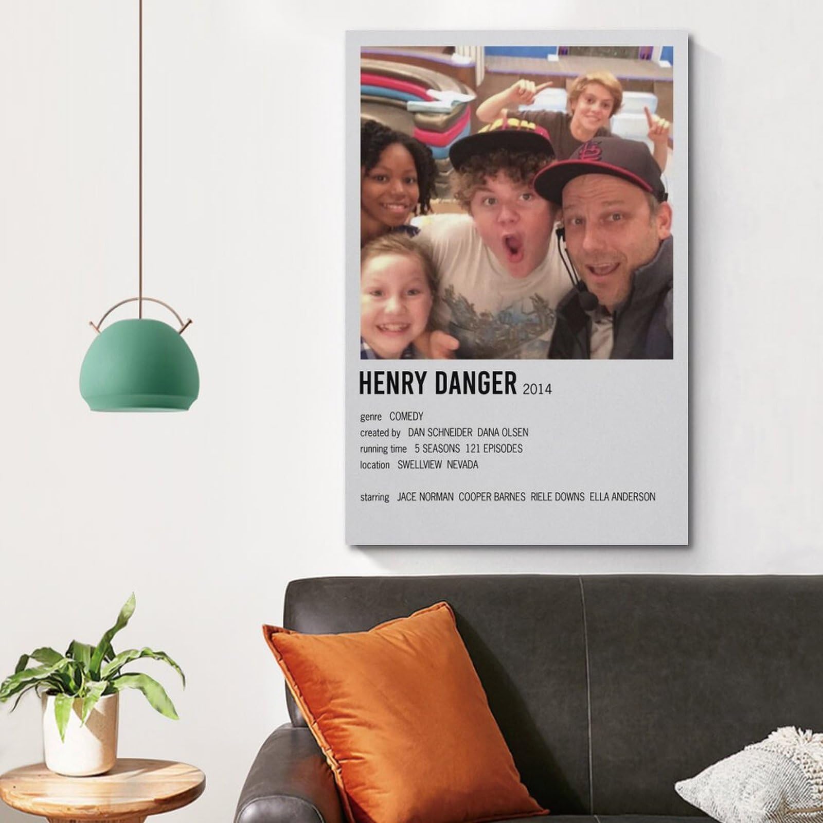 Henry Danger, canvas poster, kamerdecoratie, poster voor slaapkamer, woonkamer, muren, 30 x 45 cm, frame-stijl