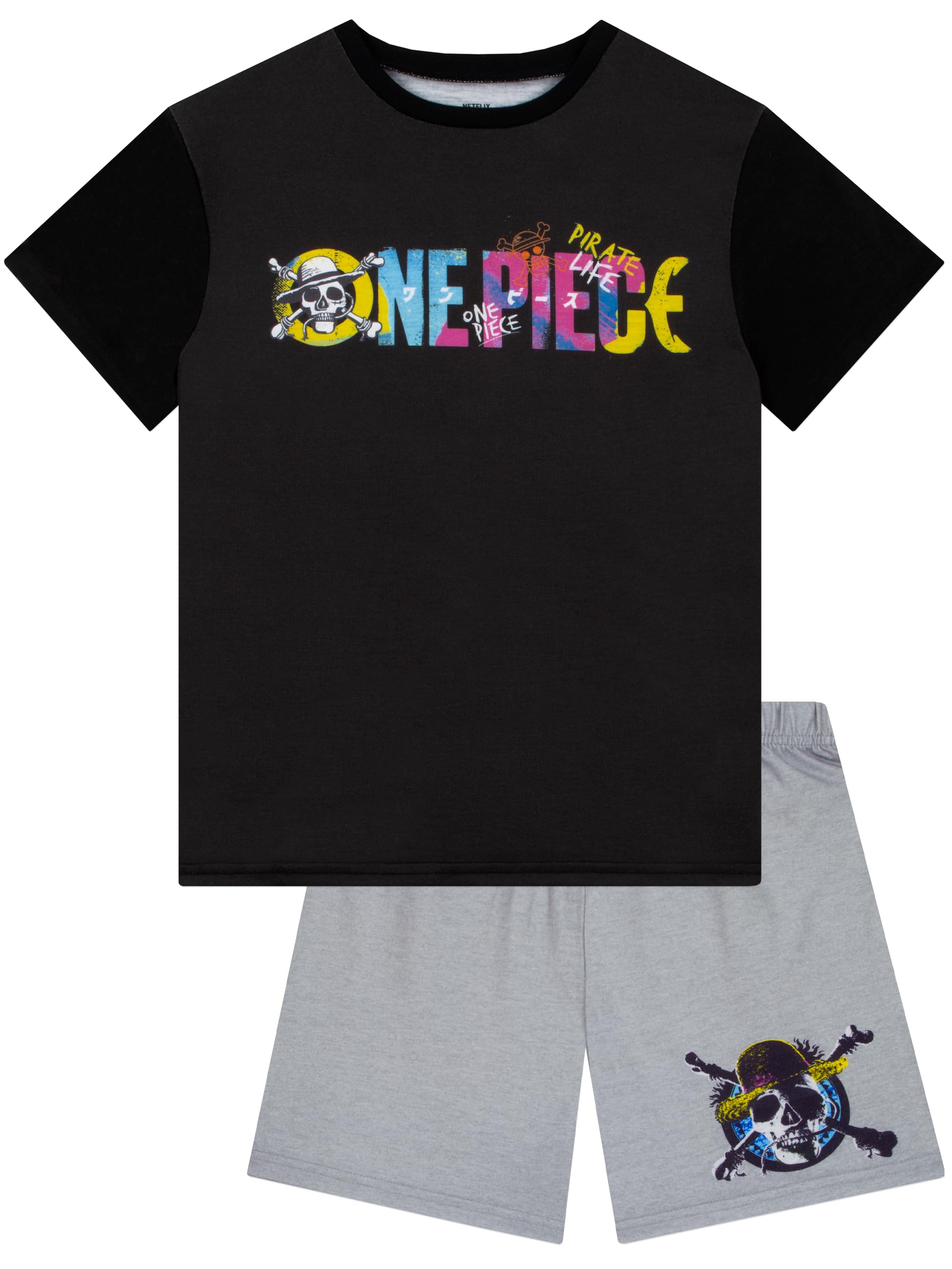 One Piece Pyjama Garcon, Pyjama Enfant Garcon Manche Courte, Vetement Enfant Anime
