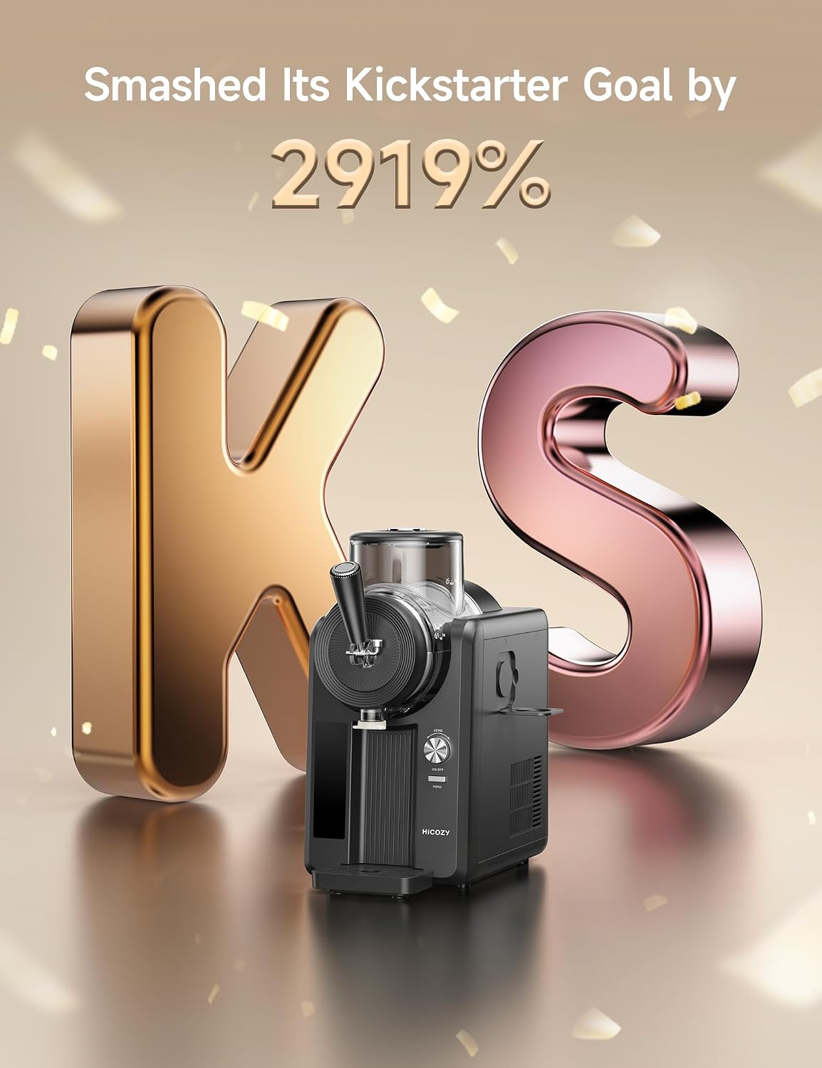 HiCOZY F3 Slushie Machine & Soft Serve Ice Cream Machine, No Ice Needed, Self-Cleaning, 5 Presets for Soft Serve, Frozen Drink, Milk Shake, Margaritas, Frappés and More, view 2