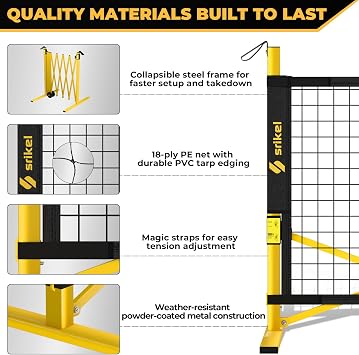 Portable Pickleball Net Set-22FT for IndoorOutdoor Driveway,Backyard