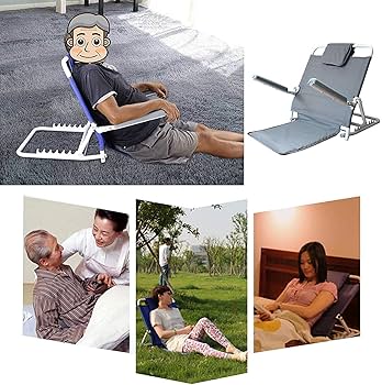 Amazon.com: Bed Backrest Support Bed Chair Recliner Adjustable 7-Gears  Sit-Up Bed with Armrest Lumbar Support for Bedridden Paralyzed Patients  Folding Backrest Bed, Comfortable Sturdy : Health & Household