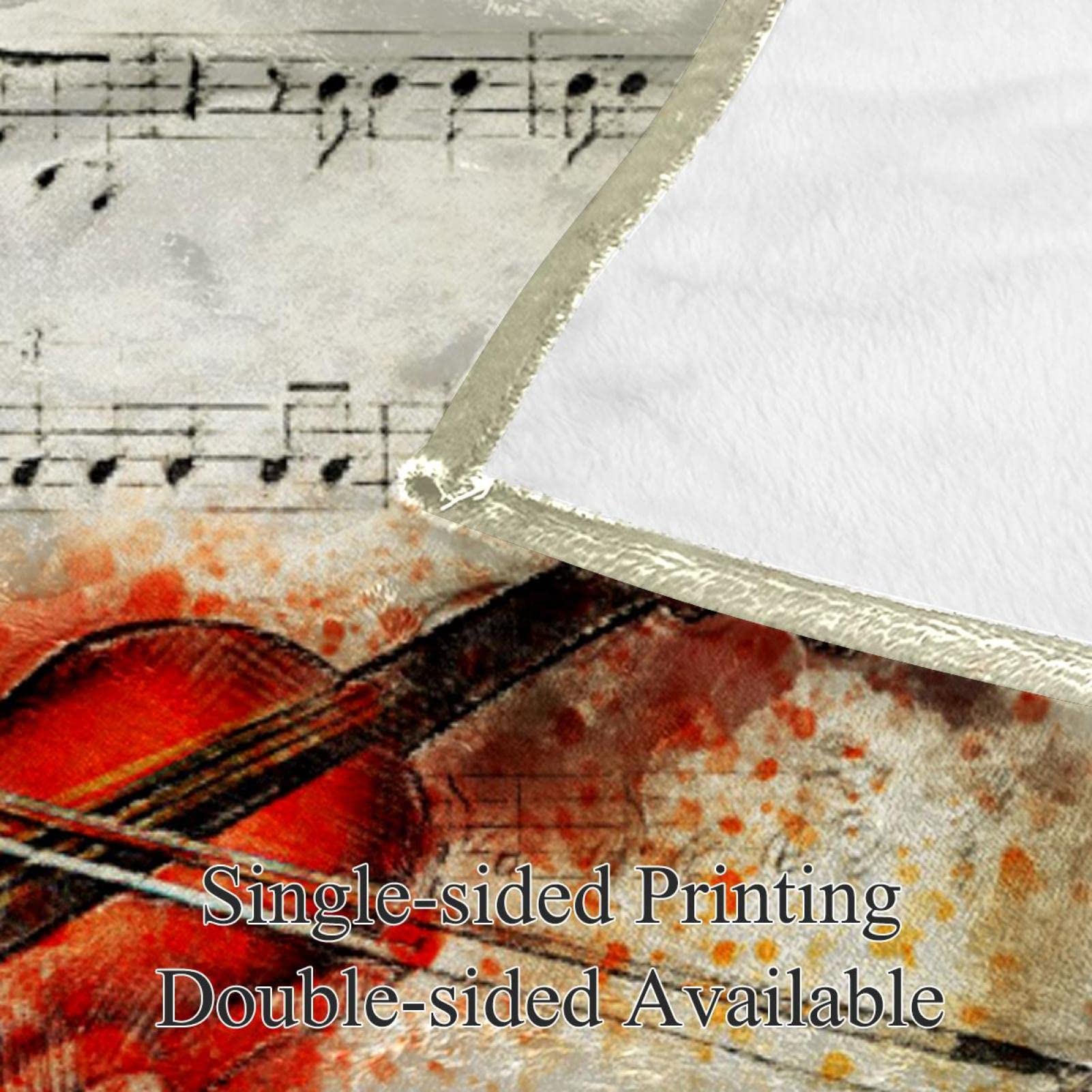 Coperta in pile per divano, divano o letto, accoglienti coperte morbide, violino musica bella