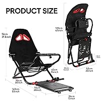 Vista 8 de RACGTING Racing Simulator Cockpit for G920 G29 G923, Foldable Racing Simulator for Thrustmaster T248X T248 T300 T150 458 TX Xbox PS5 PS4 PC (Black)