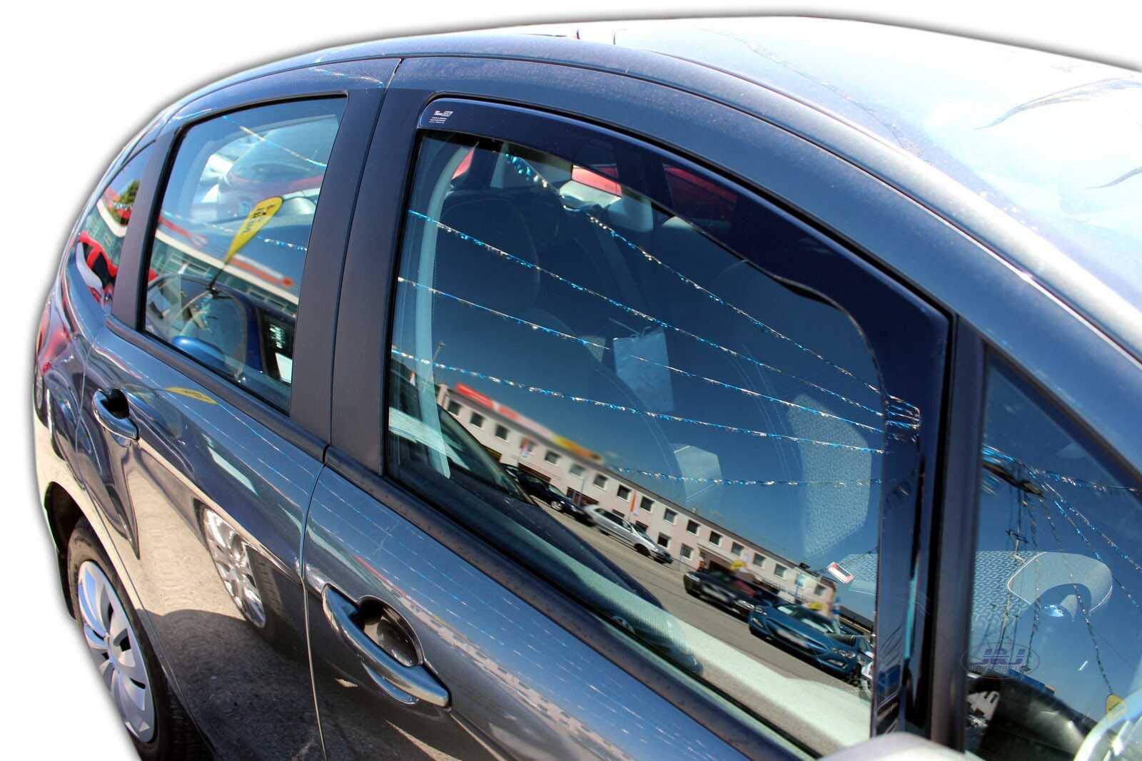 J&J AUTOMOTIVE Deflettori d'Aria per Citroen C3 2009-2016, Set da 2 Pezzi, Nero Fumé Oscurato Heko