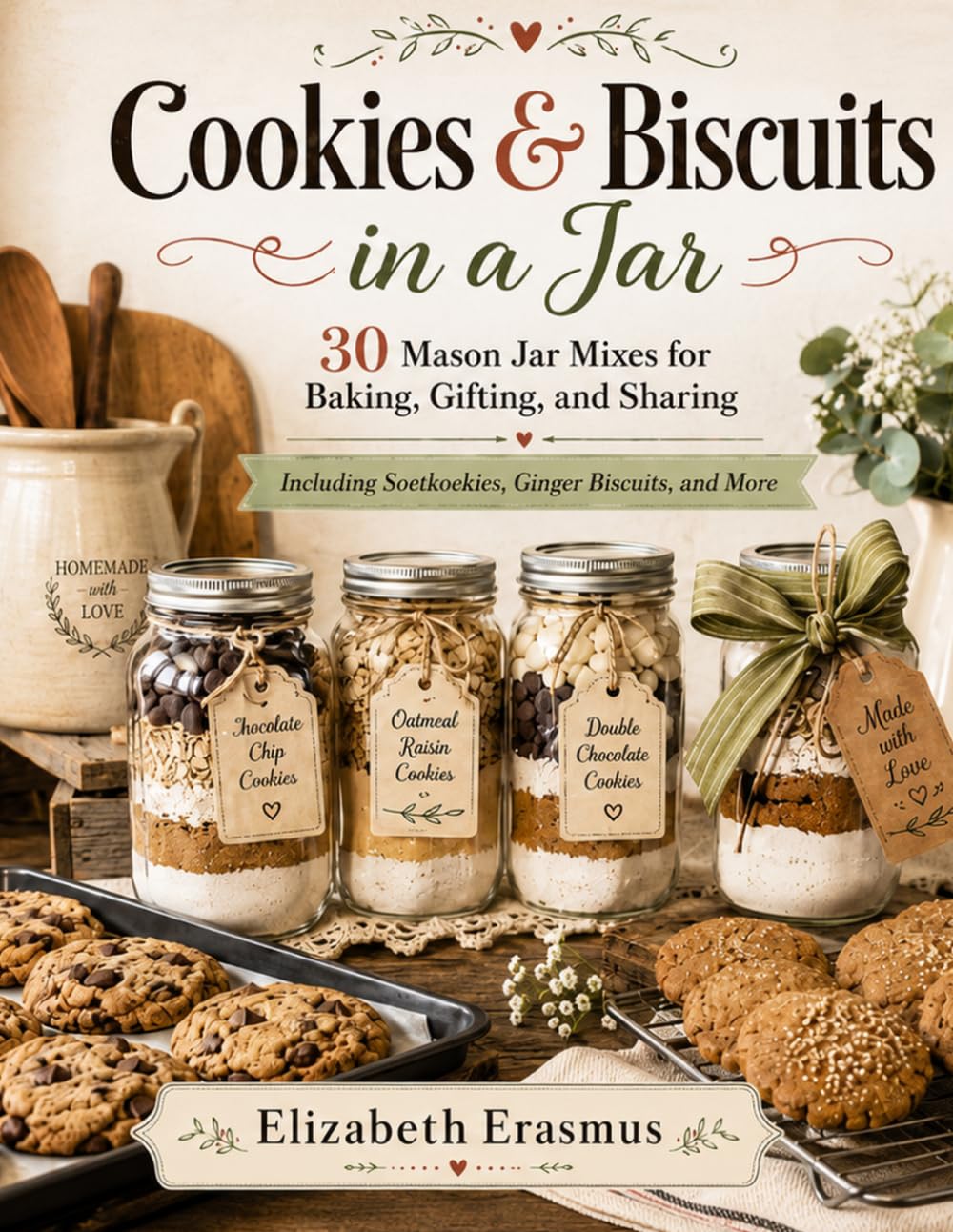 COOKIES & BISCUITS IN A JAR: 30 Make-Ahead Mason Jar Mixes for Easy Baking, Pantry Storage and Thoughtful Gifts