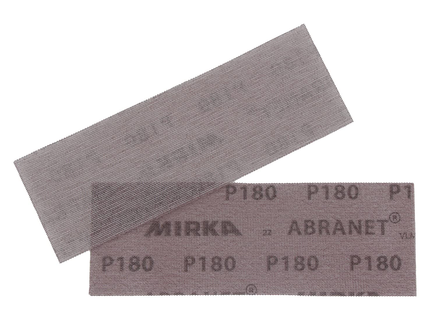 Mirka Abranet net sandpaper strips 80x230mm / Hook & loop/Grit P180 / 3 pcs / AE175F0318SL / for dust-free sanding of wood, walls, metal, aluminium, stainless steel, filler, varnish, plastic.