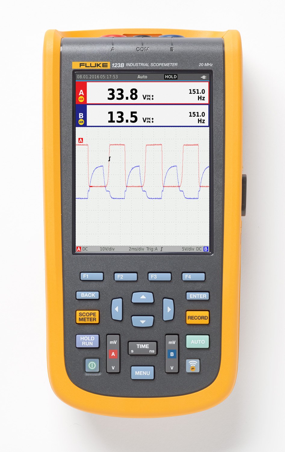 Fluke 123B Industrial ScopeMeter front view