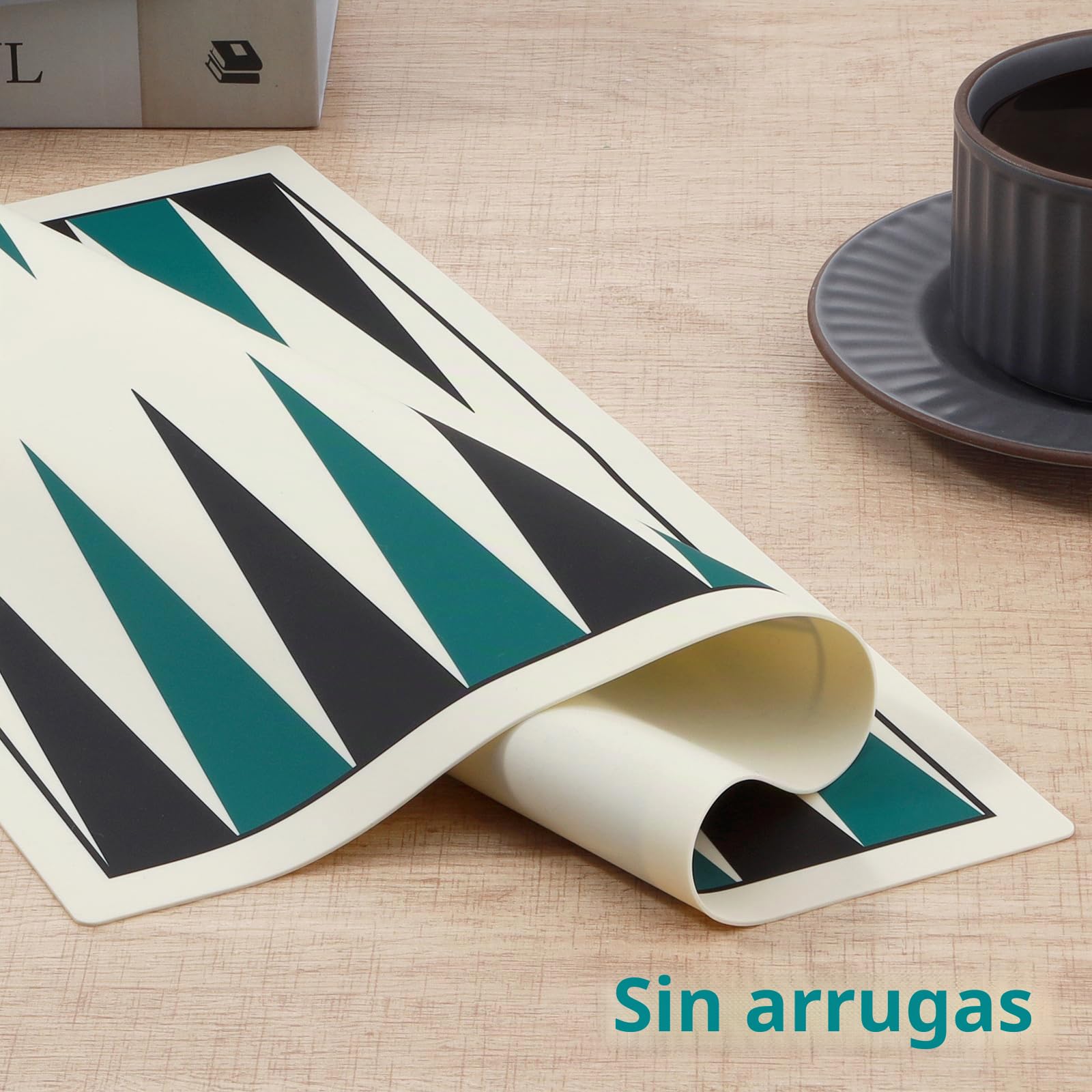 Juego de backgammon de silicona premium, juego de tablero clásico para 2 jugadores, juego de viaje plegable y portátil con bolsa de almacenamiento (verde)