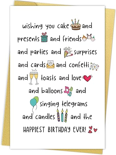 Miniatura 14 de Tarjetas de cumpleaños retro de los años 90, lindo tema de tarjeta de cumpleaños de los 90 para marido, esposa, novio, novia, tarjeta de feliz Niño