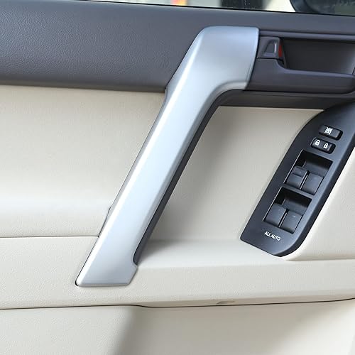 Miniatura 5 de Tirador de puerta interior de automóvil ABS 4PS apto para Toyot@Land Cruiser Prado FJ150 150 2010 2011 2012 2013 2014 2015 2016 2017 2018 2019