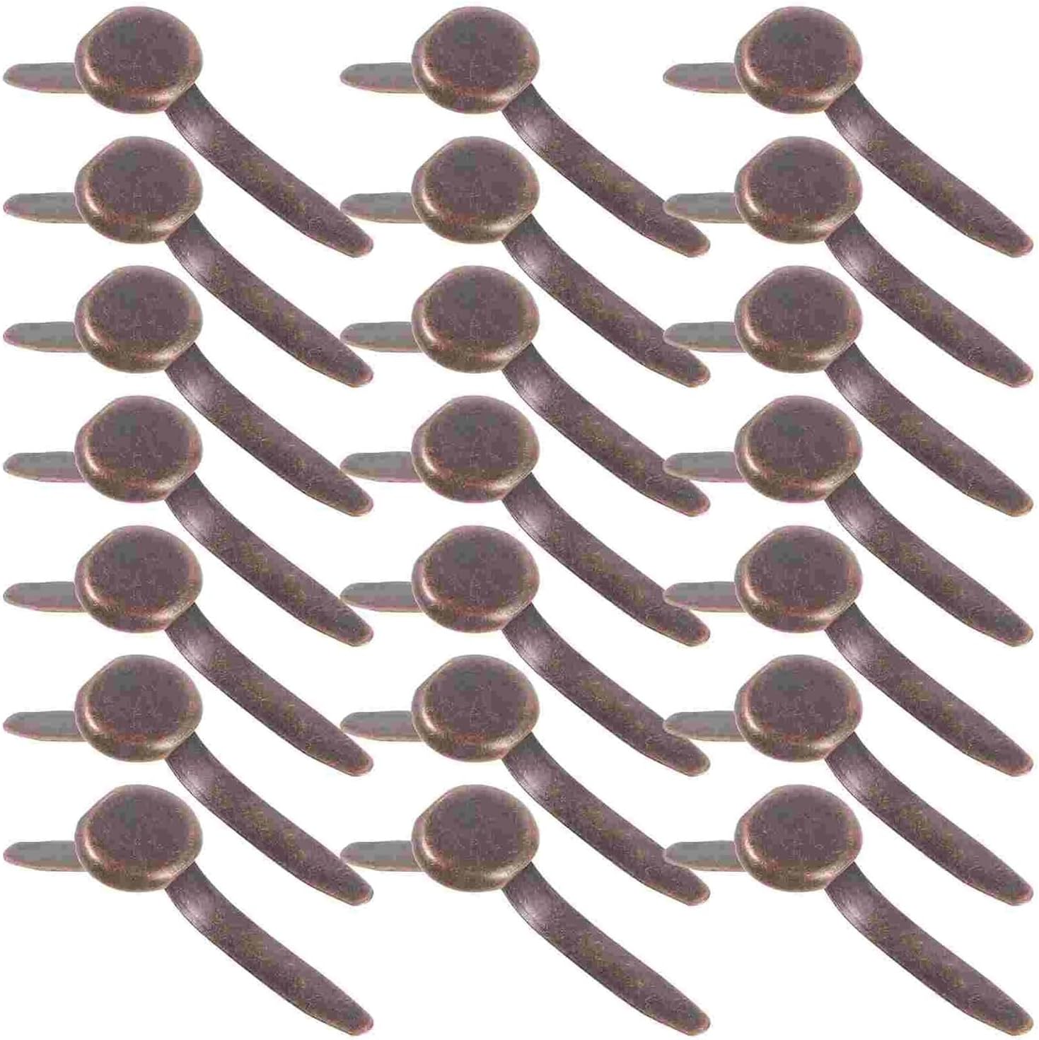 Brads for Paper Crafts 300Pcs Double Nails Metal Brads Studs Small Corner Paper Fasteners Craft Child Scrapbook(As Shown)