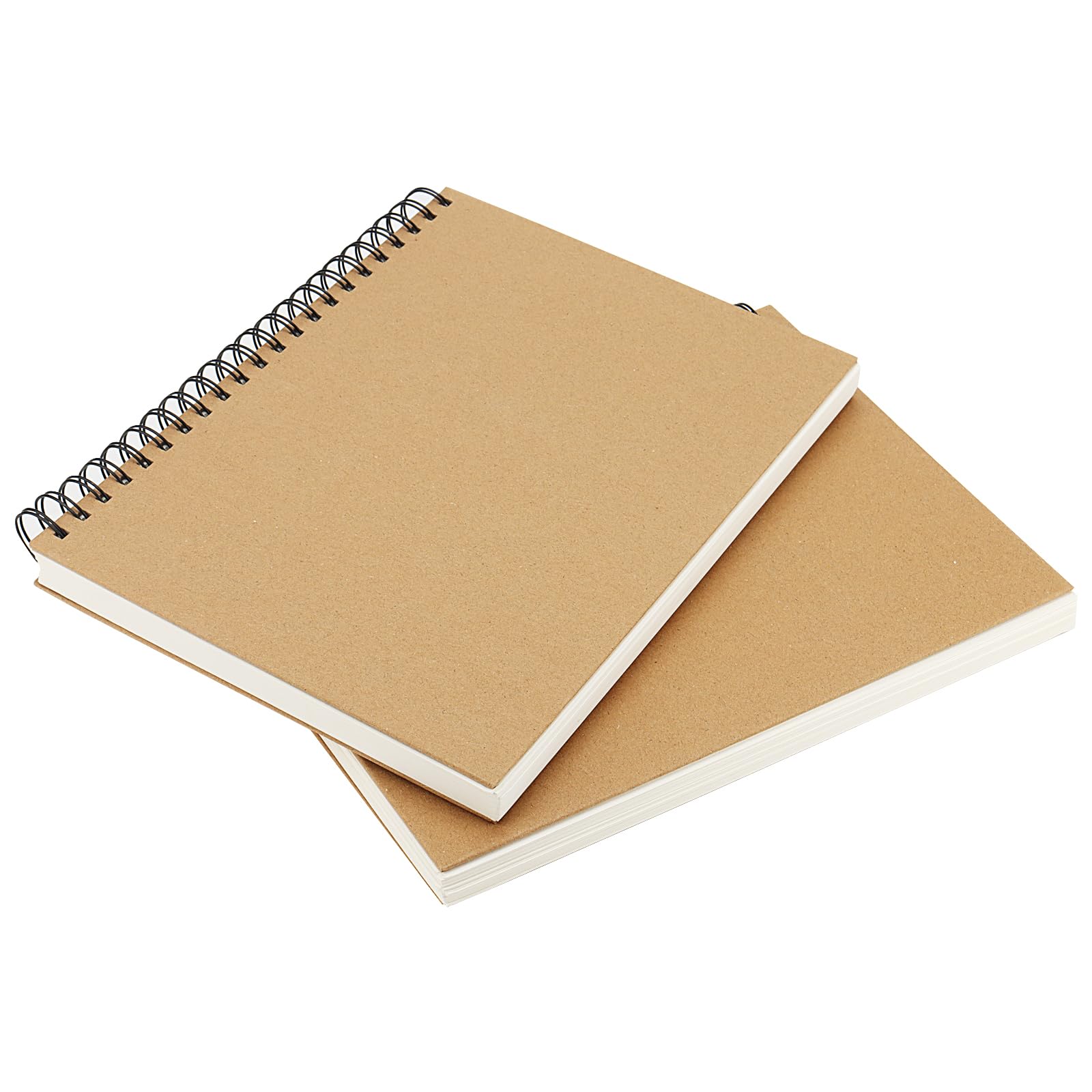 LEXININ Paquete de 6 cuadernos de bocetos en espiral A4, 60 hojas/120 páginas A5, bloc de dibujo de bocetos de 160 g/m², cuaderno de bocetos de arte encuadernado en espiral para pintura de artista
