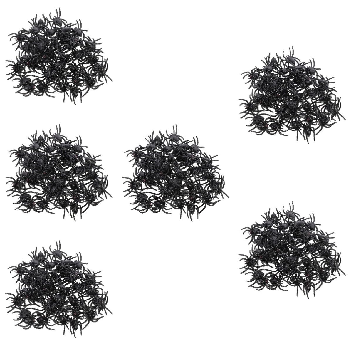GALPADA 300 Pezzi Ragno Finto Nero in Plastica, Decorazione Halloween